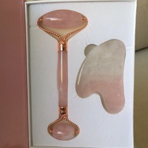 Rose Quartz Facial Roller Gua Sha Sculptor Stone